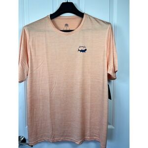 Havana Jim Mens XXL Peach Heather Performance T-Shirt UPF Moisture Wicking Shark